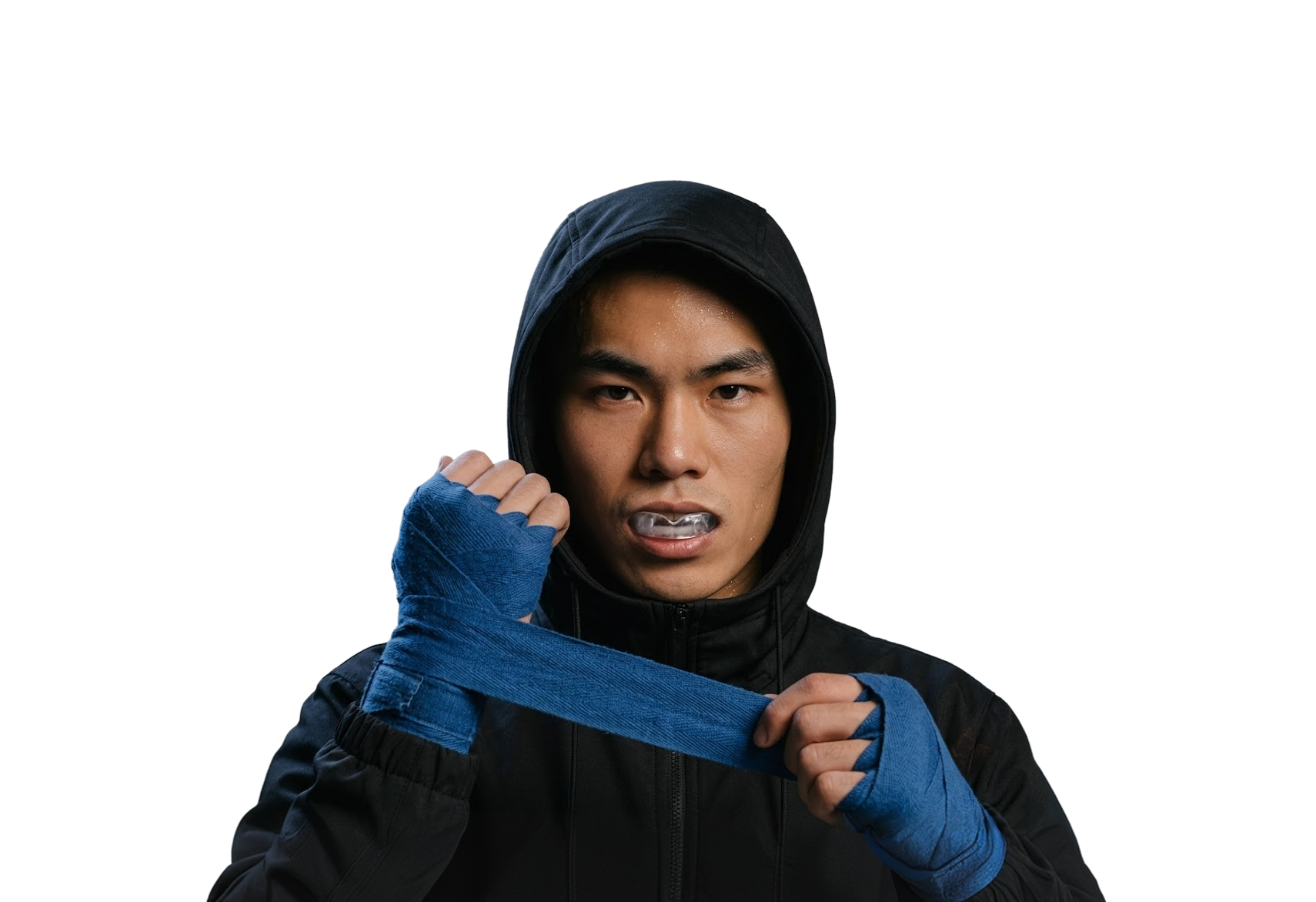 Eastern Pro Gear athlete with wrapped hands